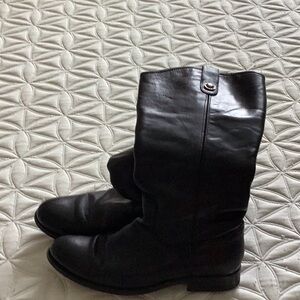 Frye Melissa black leather boots